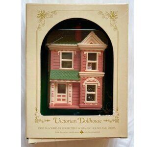 Hallmark VINTAGE VICTORIAN DOLLHOUSE Keepsake Ornament, 1984, H-3 5/8"